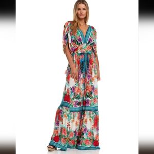 Inner Beauty Explosive Floral boho maxi dress, size XL